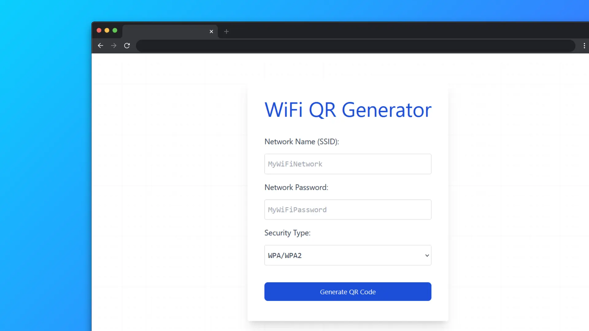 WiFi QR Code Generator